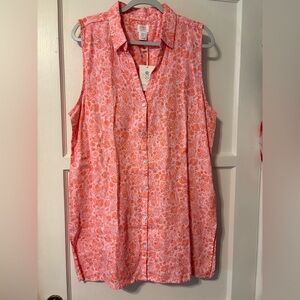 Sigrid Olsen beach/seashell blouse